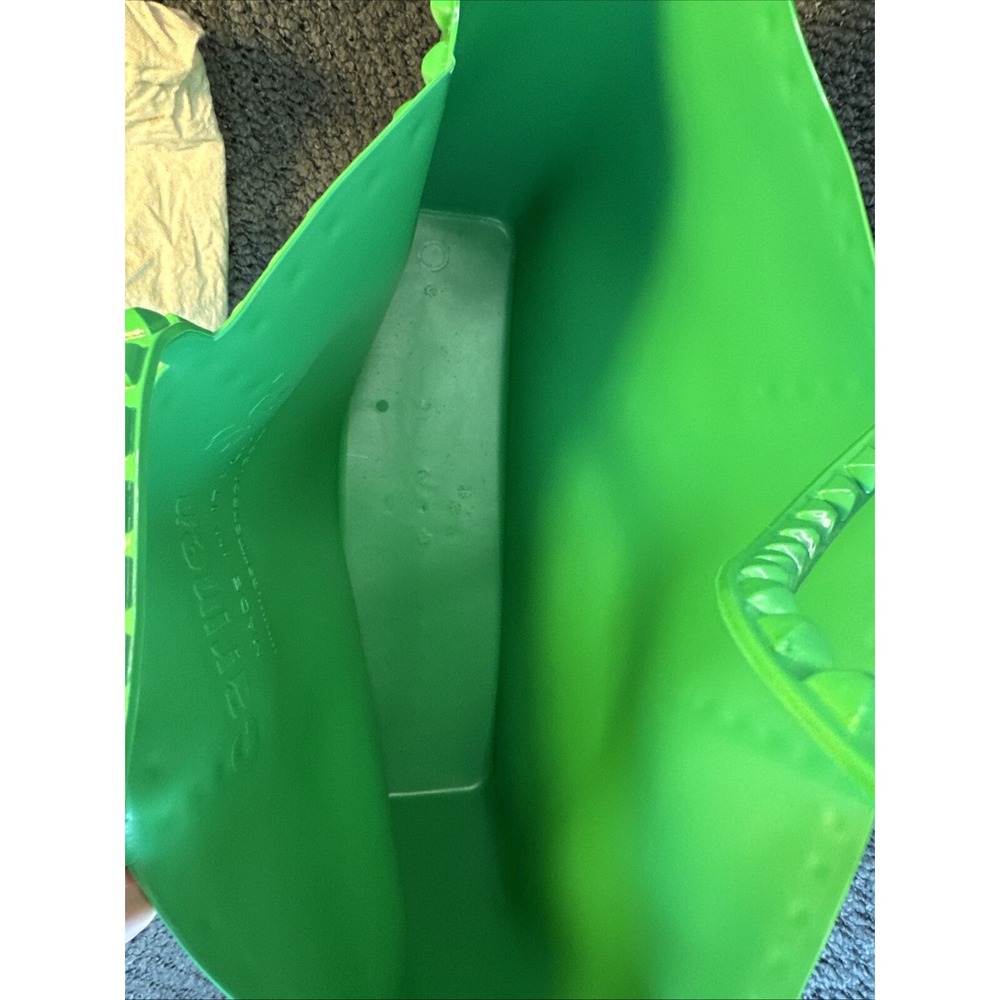 Carmen Sol Angelica Large Tote & Maria Flat Jelly Sandals 9 Italy‎ Green HTF EUC - Picture 14 of 14